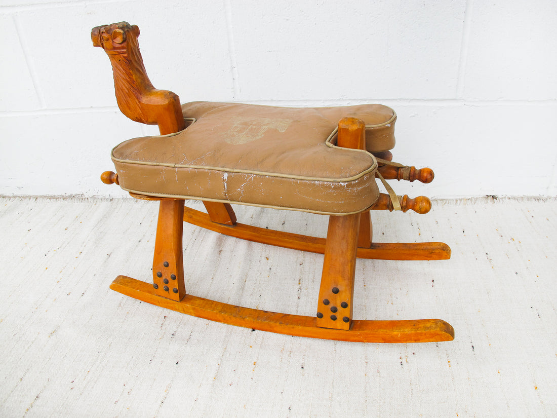 Kids Camel Saddle Rocker with Cushion