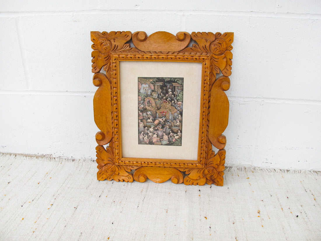 Balinese Carved Wood Frame