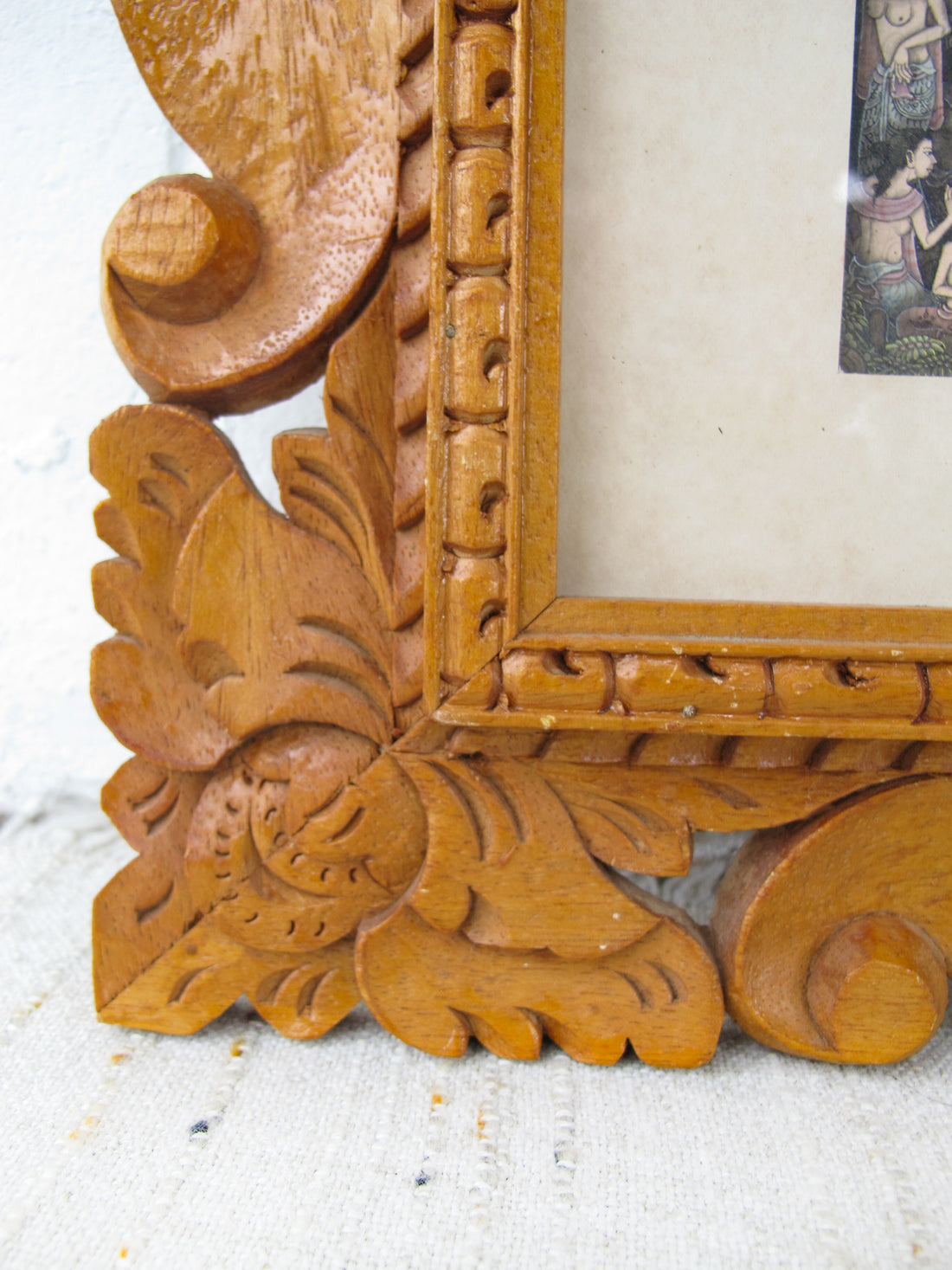 Balinese Carved Wood Frame