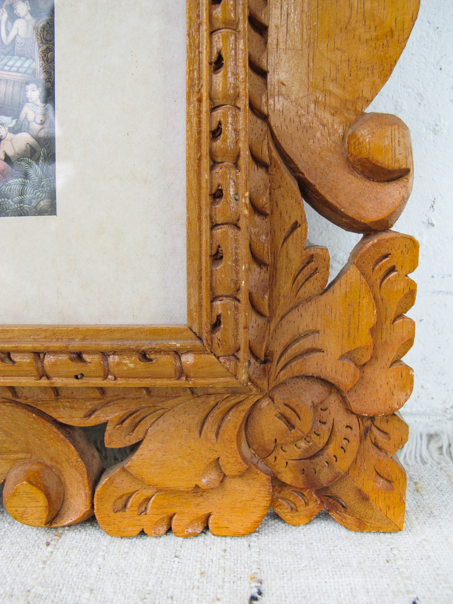 Balinese Carved Wood Frame