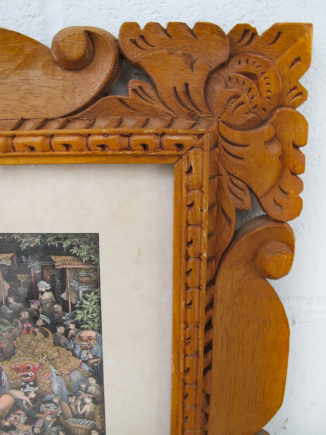 Balinese Carved Wood Frame