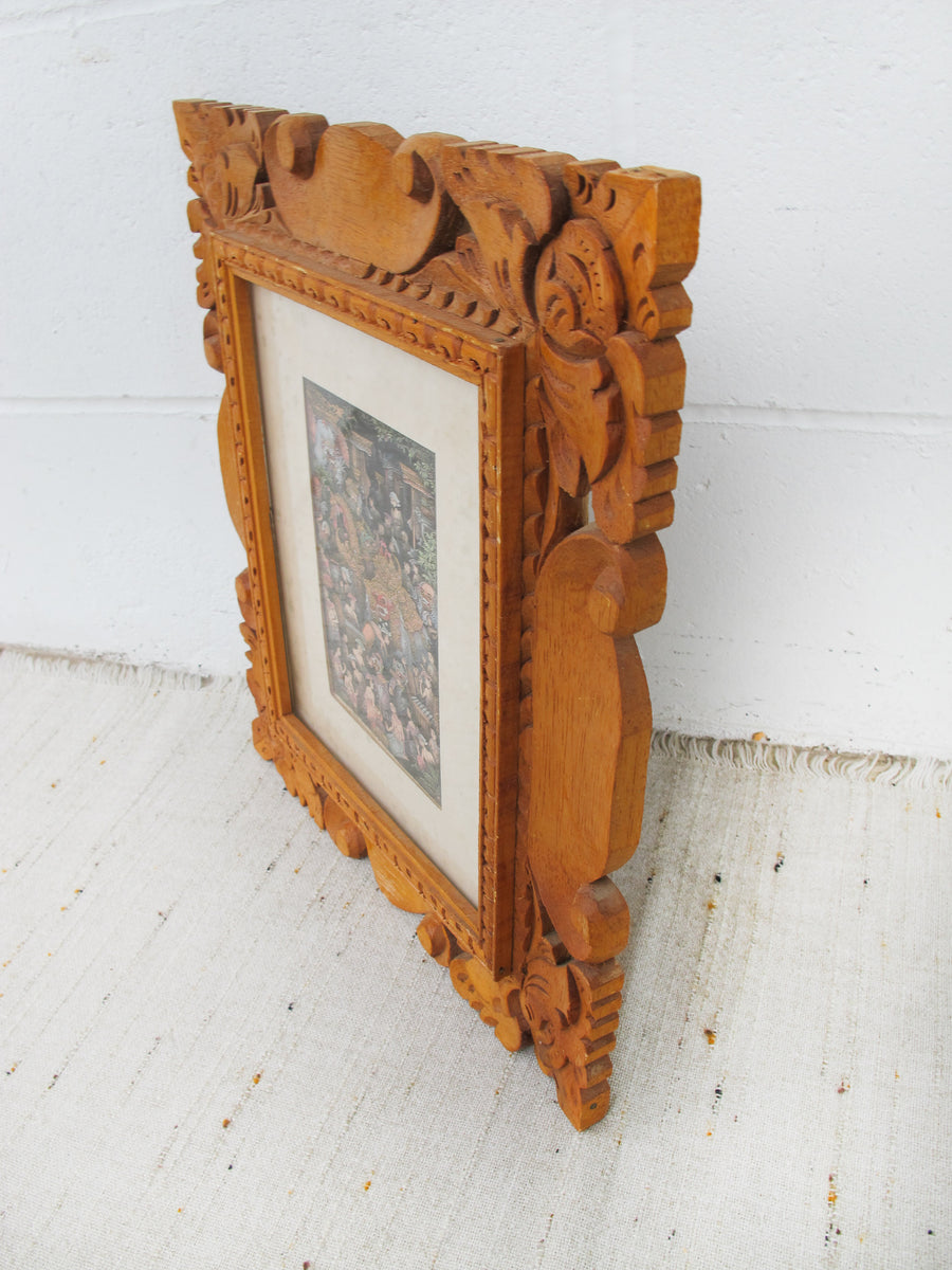 Balinese Carved Wood Frame