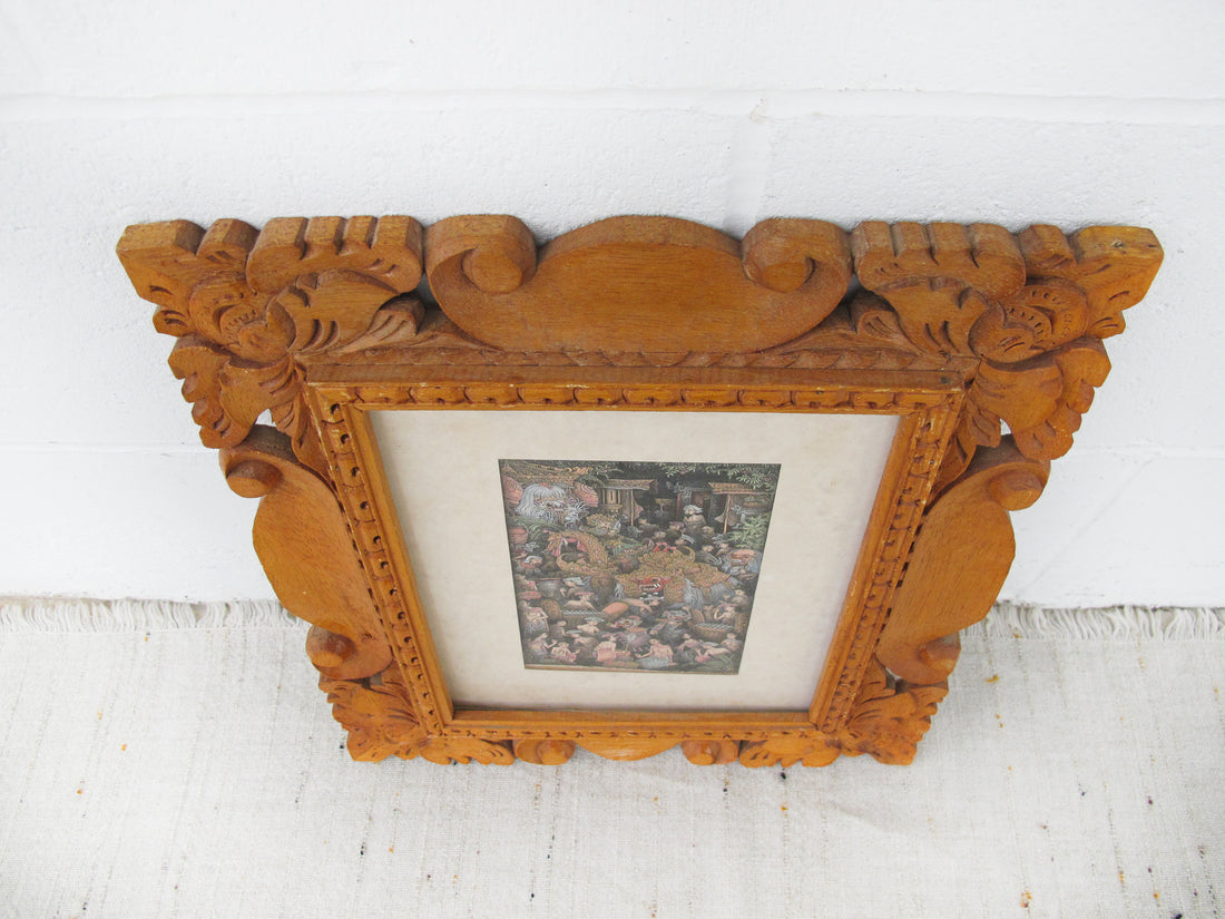 Balinese Carved Wood Frame