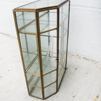 Vintage Glass and Brass Display Case