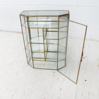 Vintage Glass and Brass Display Case