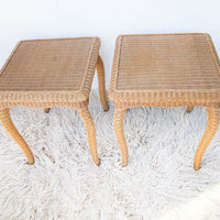 Wicker End and Console Table - Sold Individually