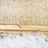 Woven Two-Tier Wicker Rattan Coffee Table