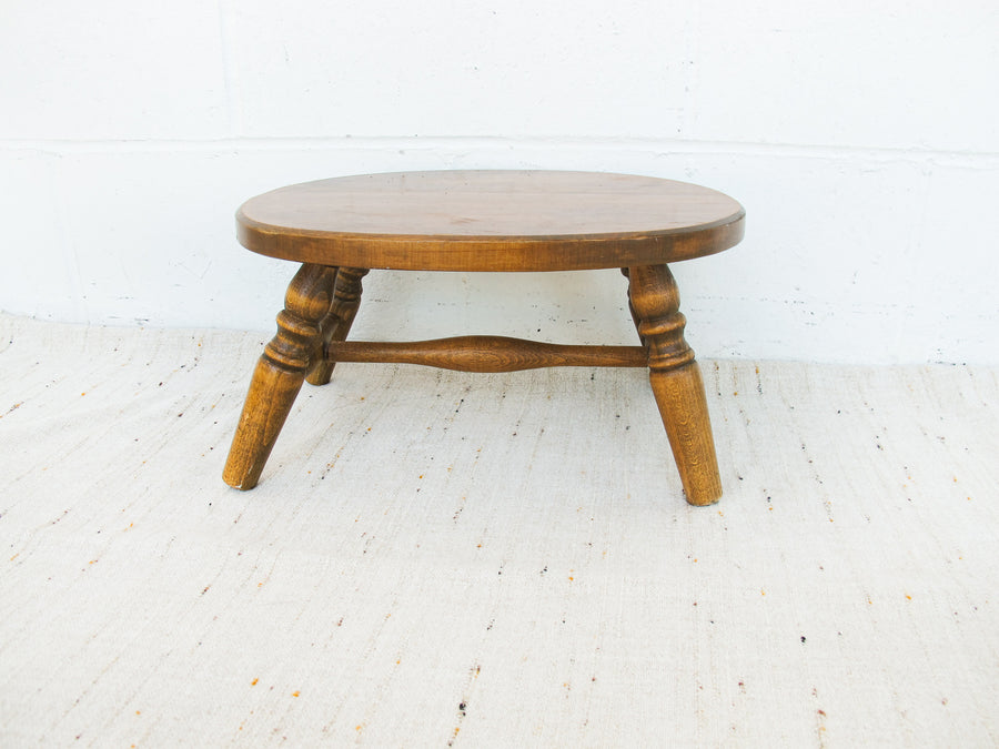 dowel spun wood stool