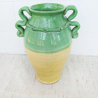 Italian Ceramic Jade and Gold Pottery Pot - Made in Italy