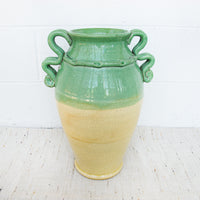 Italian Ceramic Jade and Gold Pottery Pot - Made in Italy