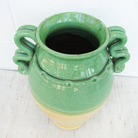 Italian Ceramic Jade and Gold Pottery Pot - Made in Italy