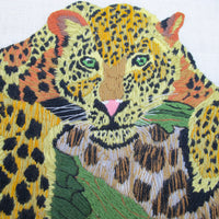Cheetah Embroidery Art with signature