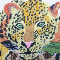 Cheetah Embroidery Art with signature