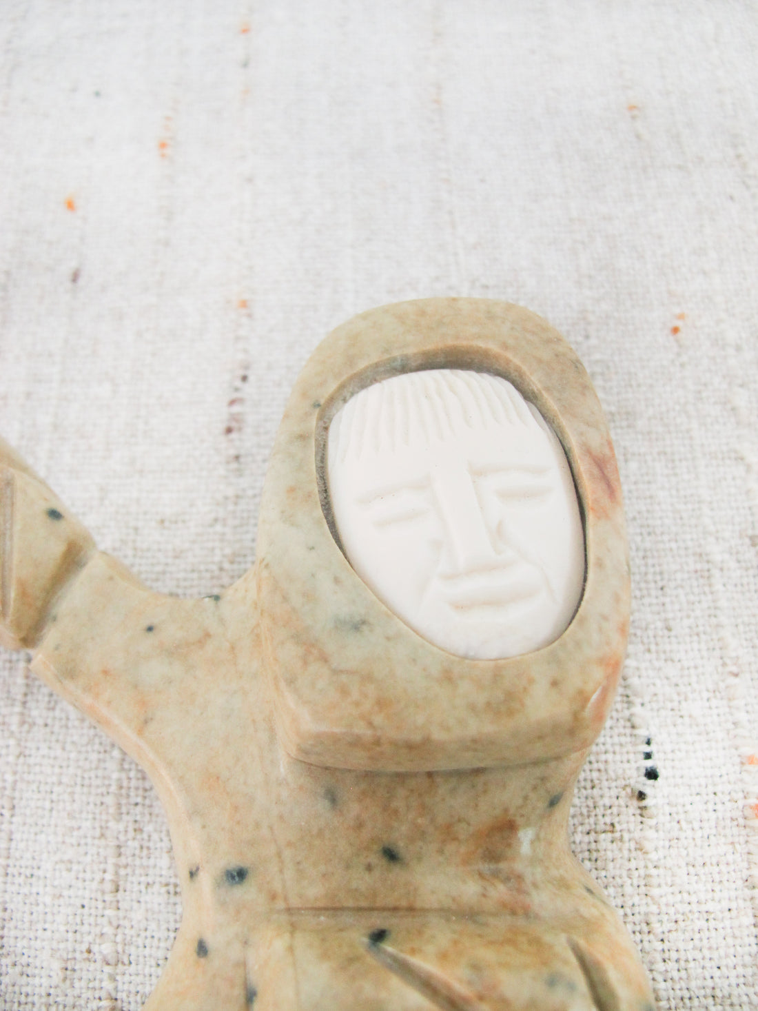 Vintage Inuit Soap Stone Carved LG Dancer Eskimo