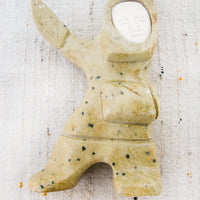 Vintage Inuit Soap Stone Carved LG Dancer Eskimo