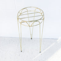 Midcentury Brass Metal Plant Stand