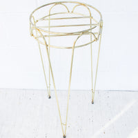 Midcentury Brass Metal Plant Stand