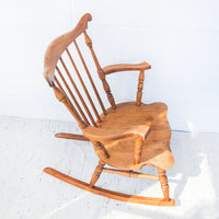 Vintage Wood Children's Rocking Chair