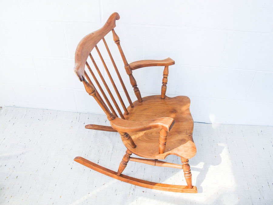Vintage Wood Children's Rocking Chair