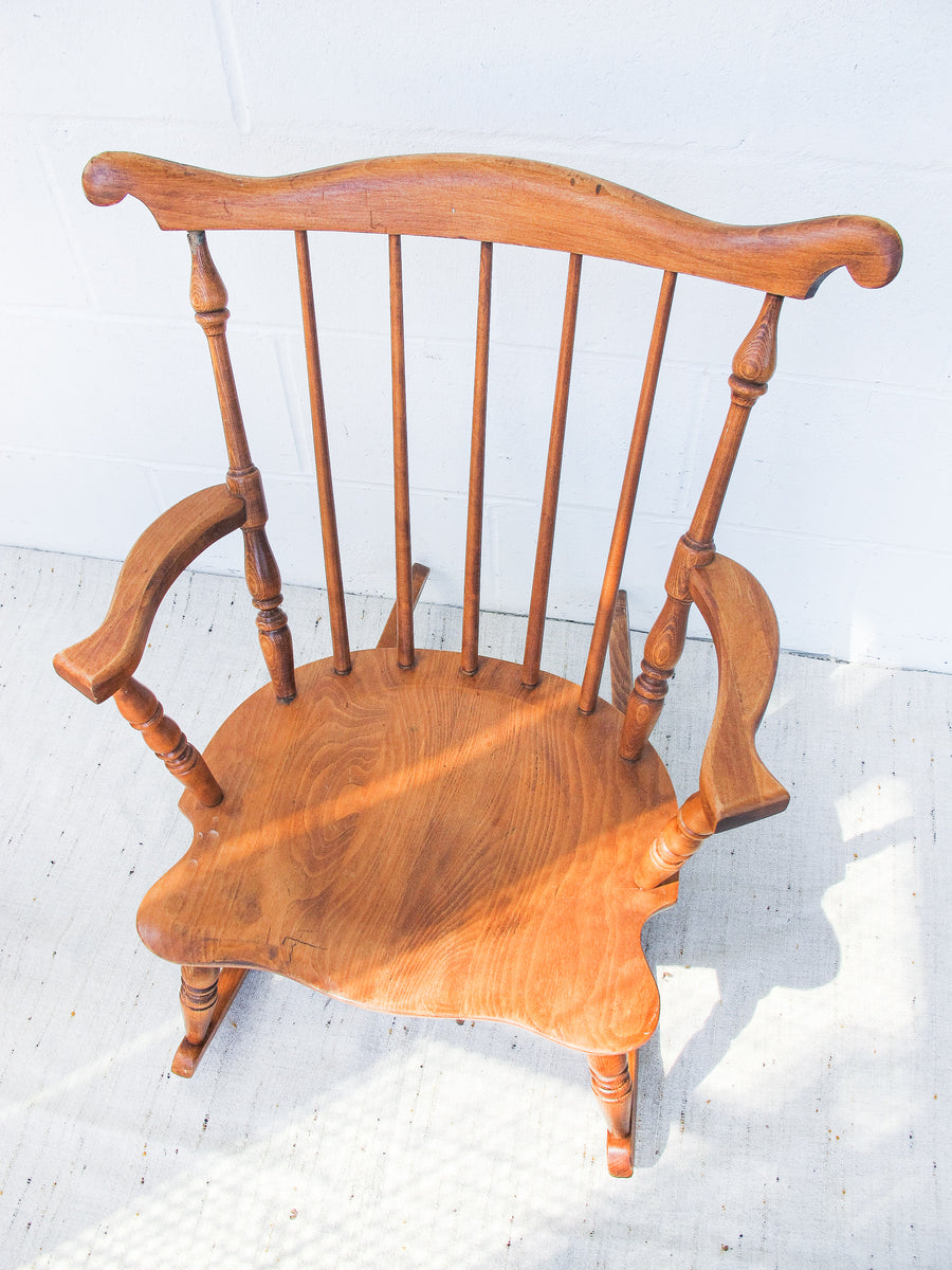 Vintage Wood Children's Rocking Chair