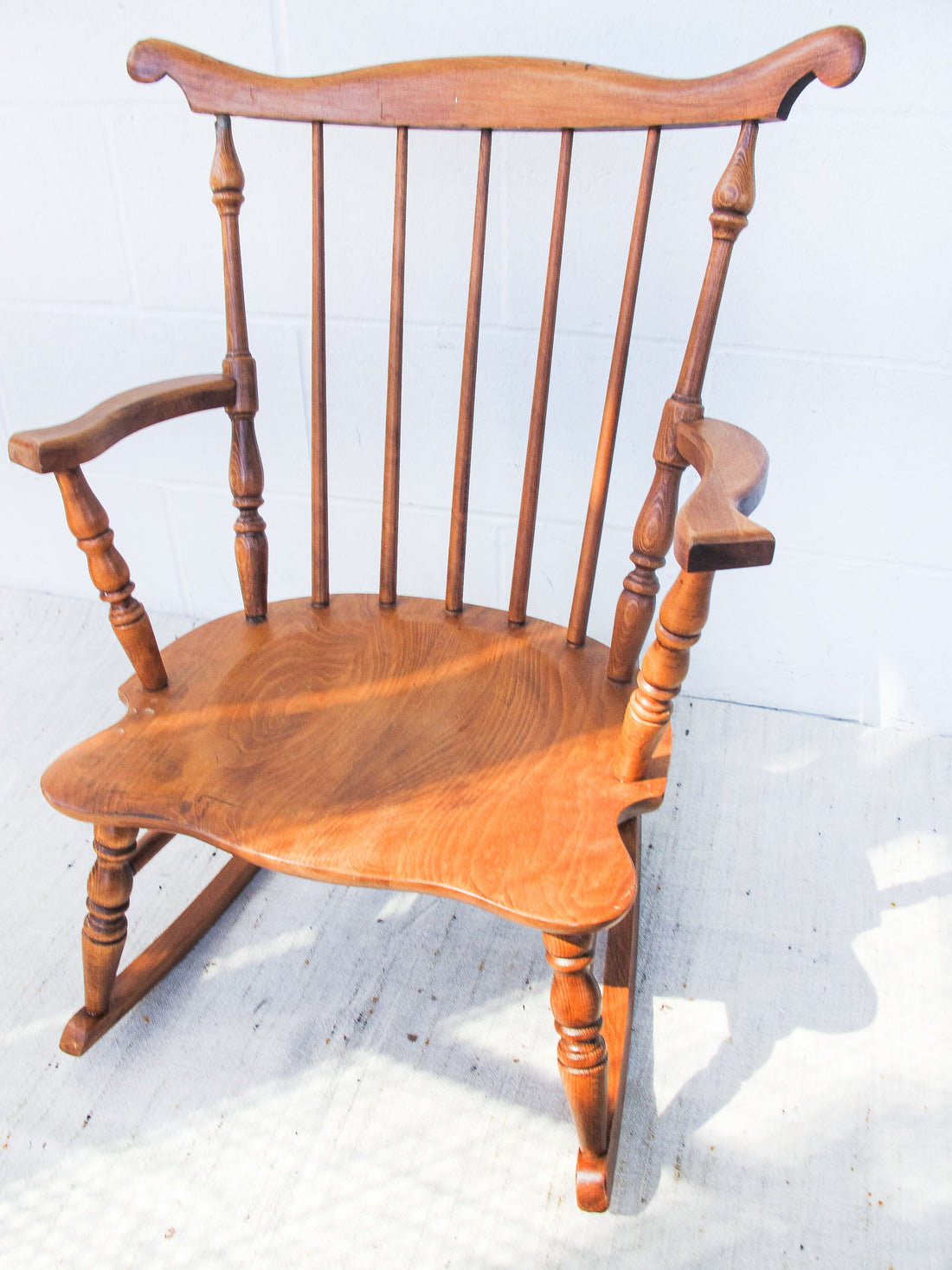 Vintage Wood Children's Rocking Chair