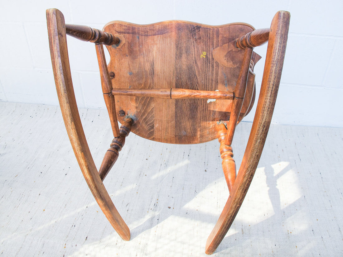 Vintage Wood Children's Rocking Chair