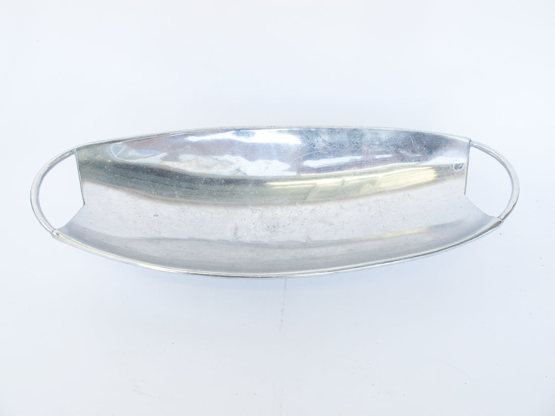 Large Metalart Meximetal Silver Bowl with Handles - Made in Mexico