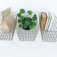 Metal Wire Baskets - Set of 3