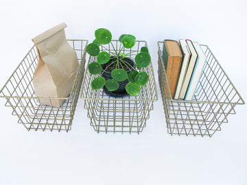 Metal Wire Baskets - Set of 3