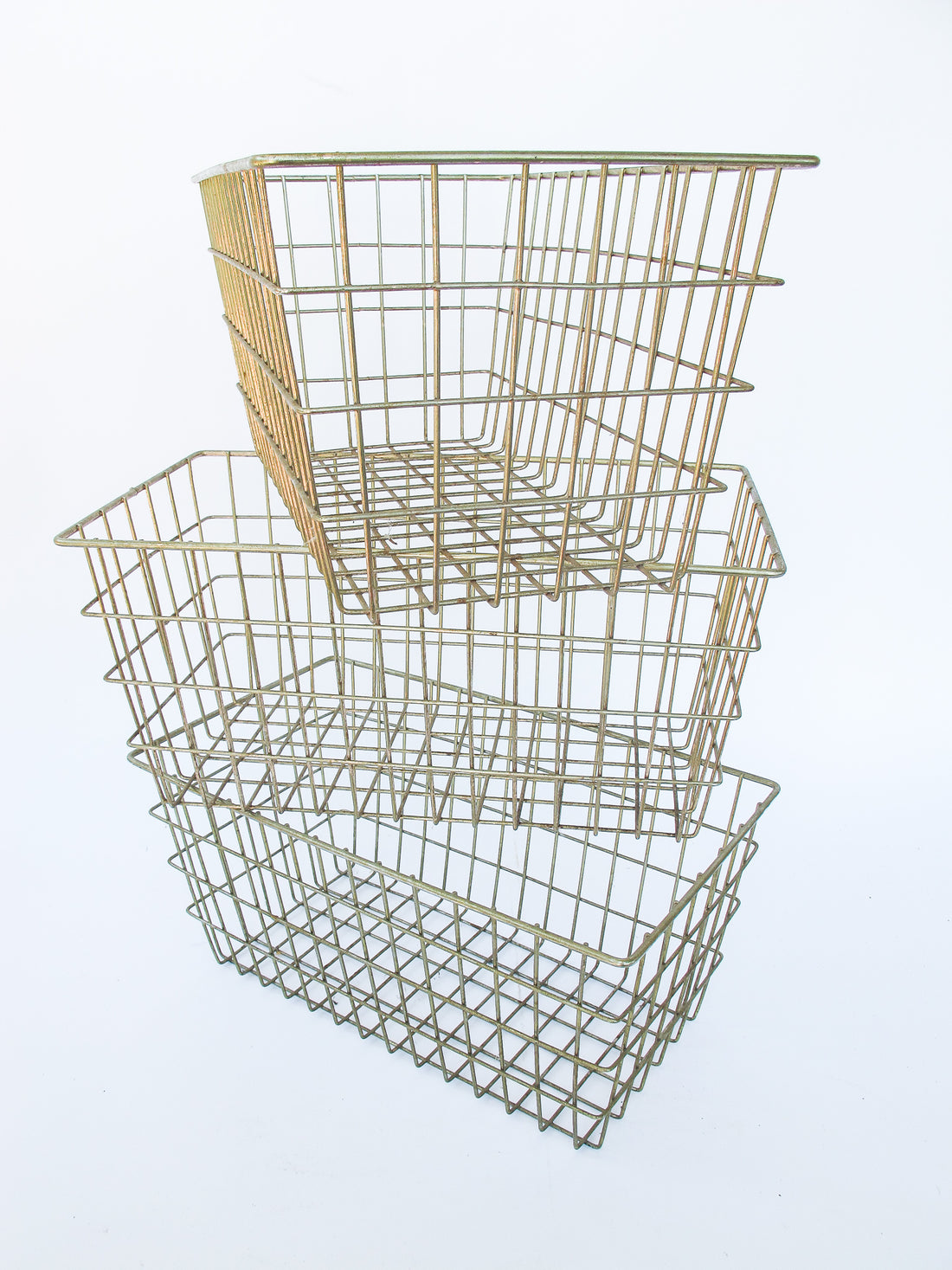 Metal Wire Baskets - Set of 3