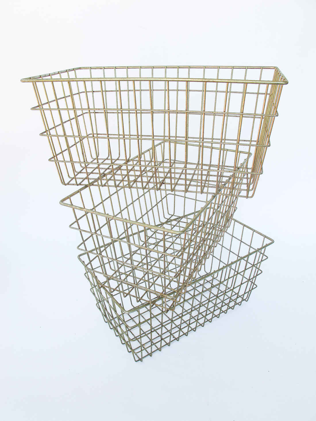 Metal Wire Baskets - Set of 3