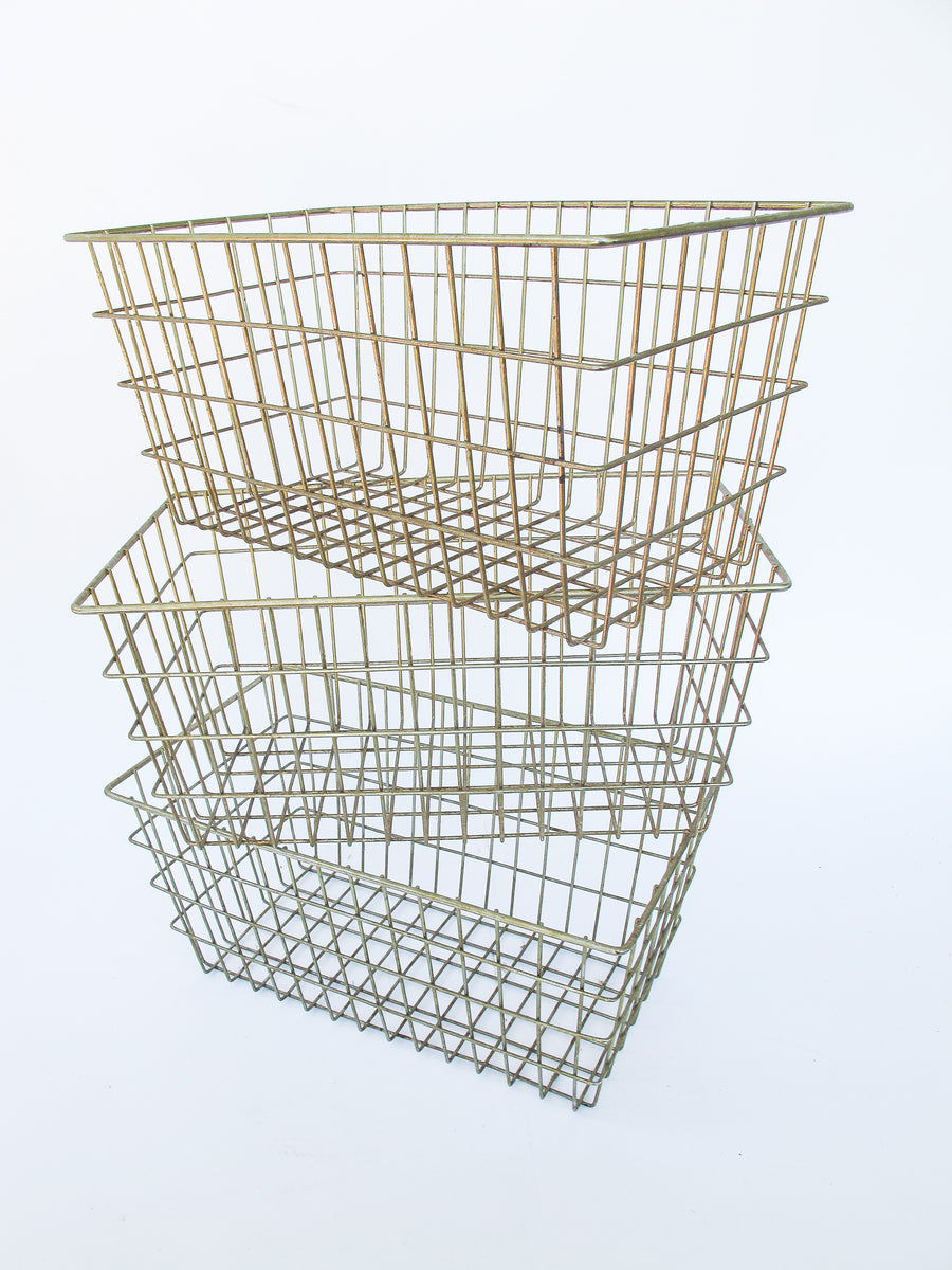 Metal Wire Baskets - Set of 3