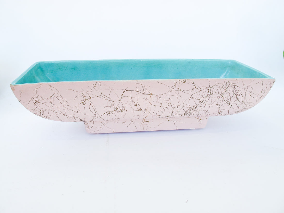 Maddux of California Ne 120 Pink Midcentury ceramic rectangular planter