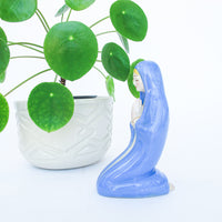 Vibrant Italian Porcelain Mary Statue