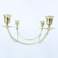 Vintage Brass 4 Candle Stick Holder