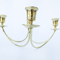 Vintage Brass 4 Candle Stick Holder