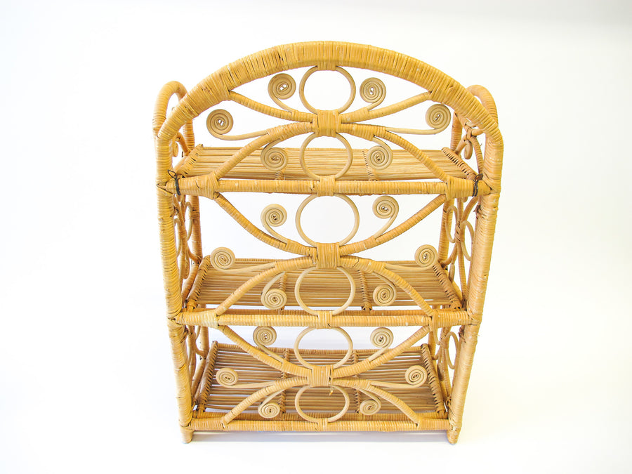 Woven Folding 3 Tier Shelf Wall Rack