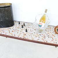 Pink and Orange Mini Tile Midcentury Coffee Table