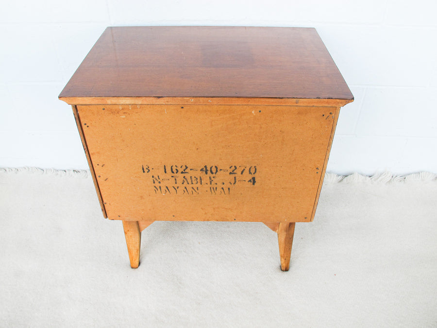 Midcentury Wood Bedside Table Nightstand