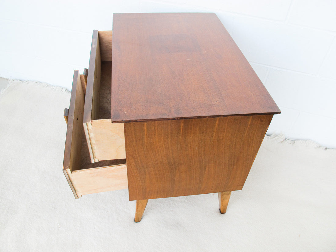 Midcentury Wood Bedside Table Nightstand