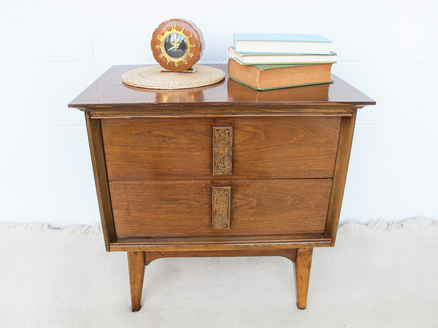 Midcentury Wood Bedside Table Nightstand