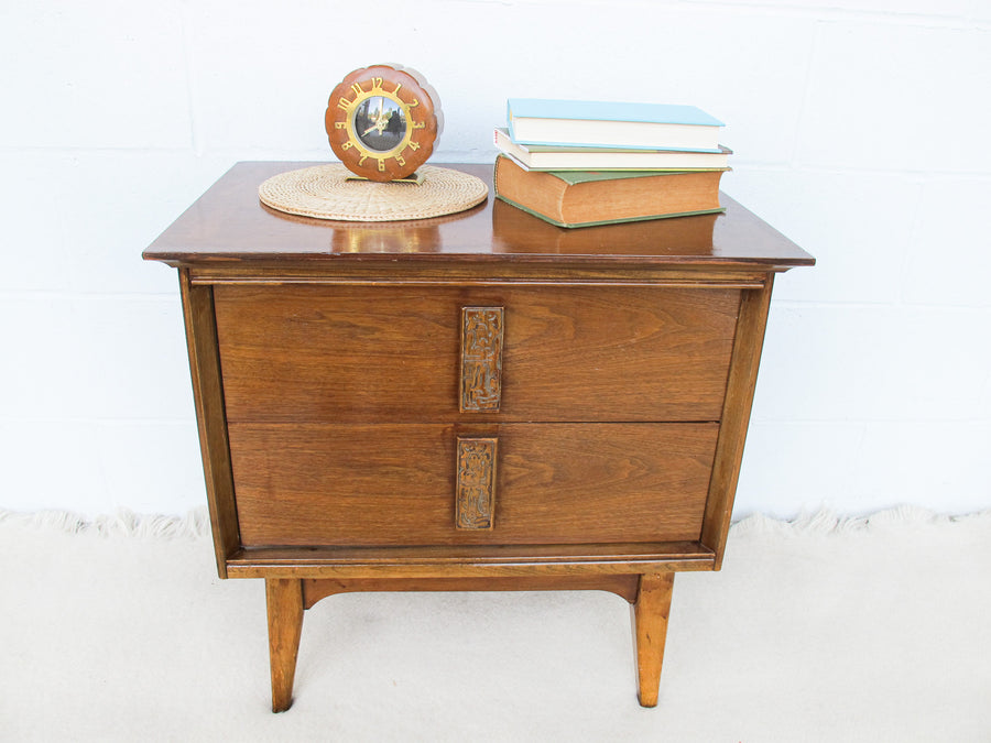 Midcentury Wood Bedside Table Nightstand