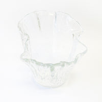 Murero Clear Hand Blown Italian Glass Bowl Dish - Made in Italy