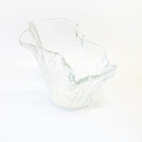 Murero Clear Hand Blown Italian Glass Bowl Dish - Made in Italy