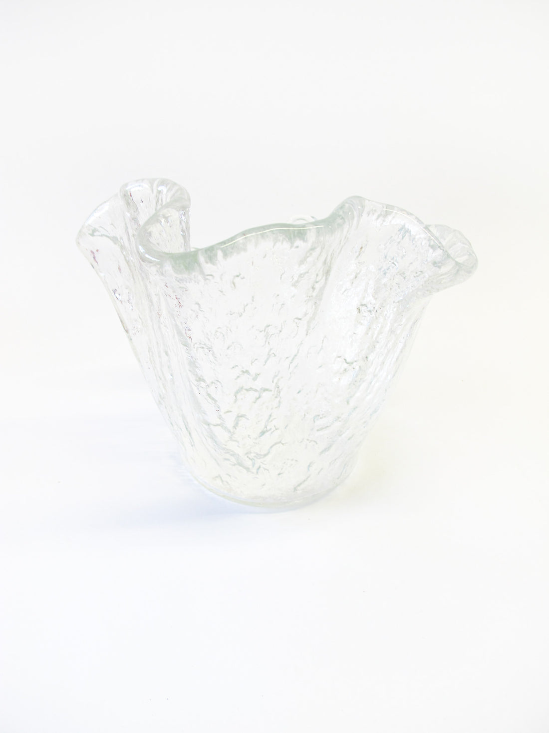 Murero Clear Hand Blown Italian Glass Bowl Dish - Made in Italy