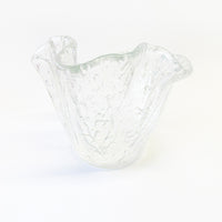 Murero Clear Hand Blown Italian Glass Bowl Dish - Made in Italy