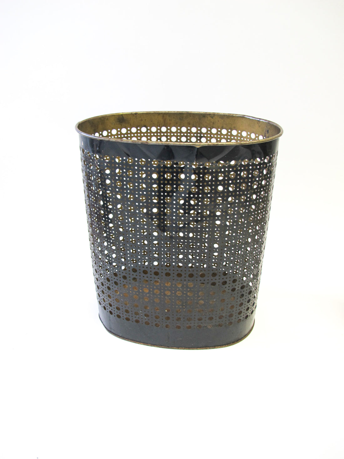 Vintage Black Metal Weibro Wastebasket