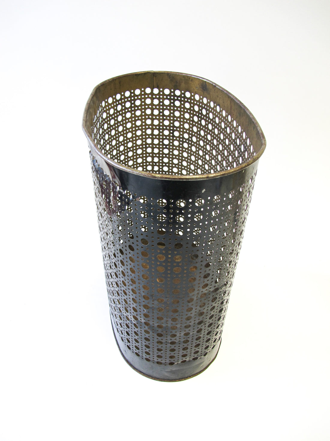 Vintage Black Metal Weibro Wastebasket