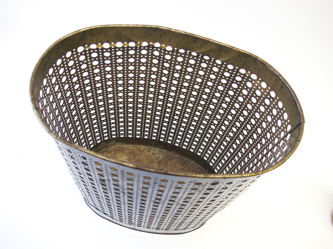 Vintage Black Metal Weibro Wastebasket