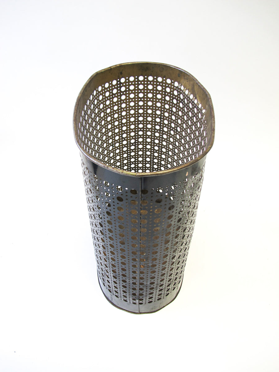 Vintage Black Metal Weibro Wastebasket